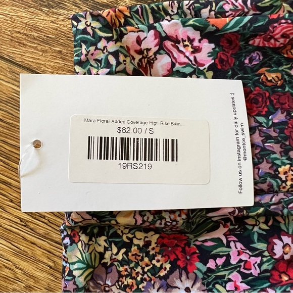 Montce Floral High Waist Cheeky Bikini Bottoms - Picture 4 of 4